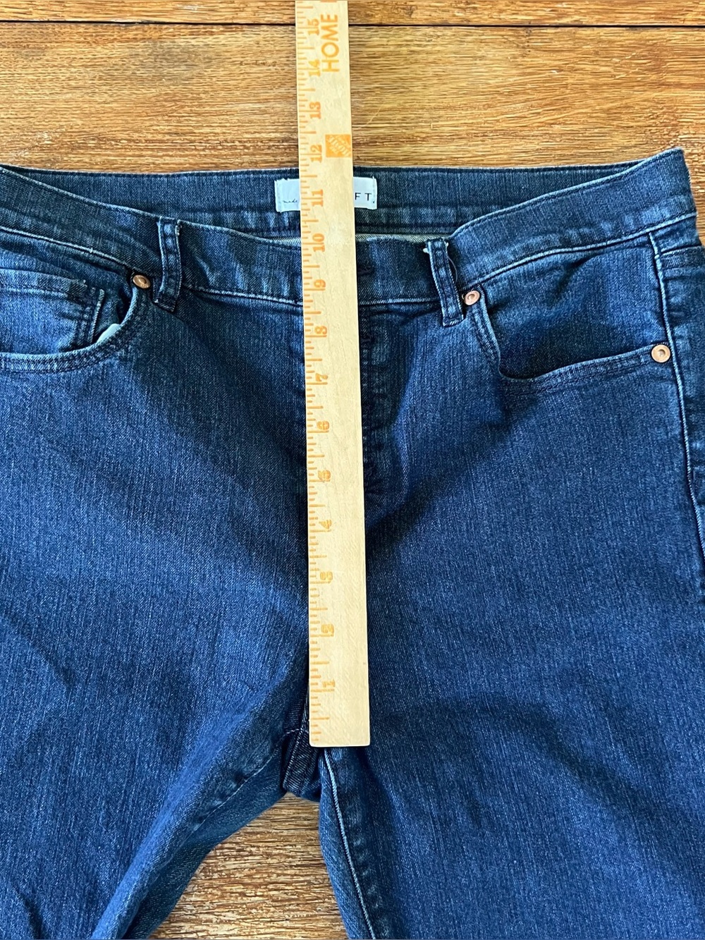 LOFT High Rise Skinny Jeans Size 10/30 Exposed Button Fly Dark Wash Denim 477357 - Picture 10 of 13